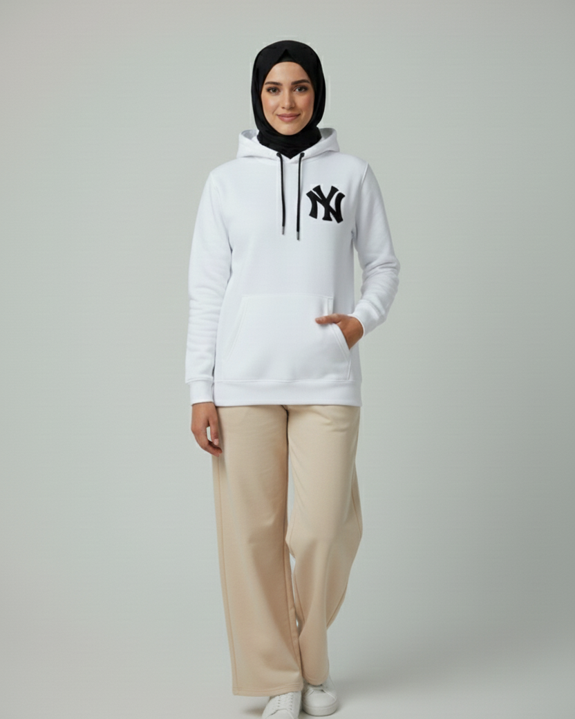 NY Hoodie – white