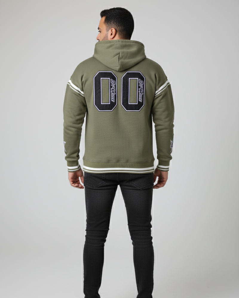Off-White Hoodie – Olive Green
