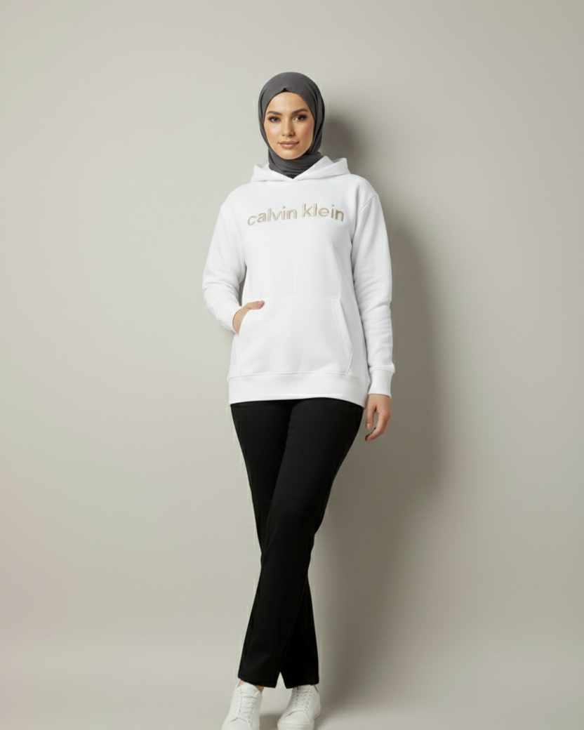 Calvin Hoodie – White