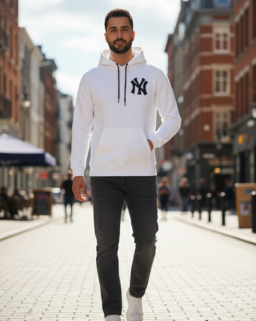 NY Hoodie – white