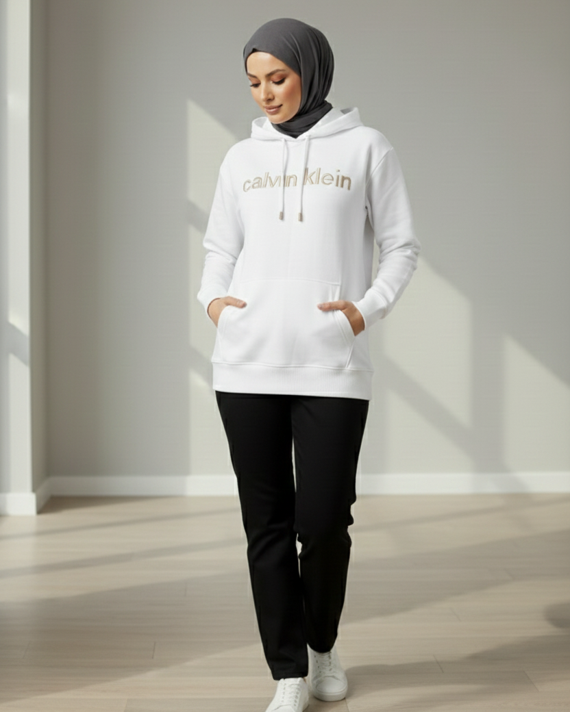 Calvin Hoodie – White