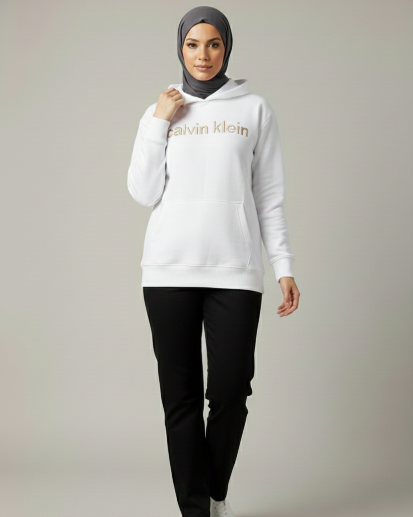 Calvin Hoodie – White