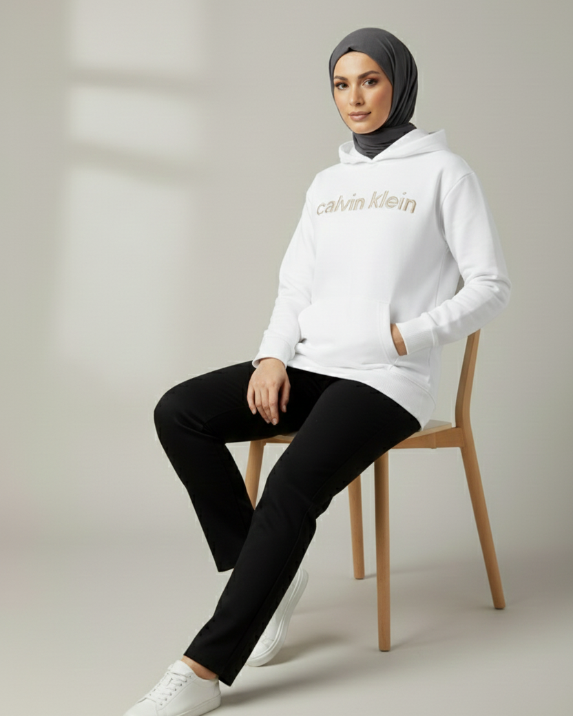 Calvin Hoodie – White